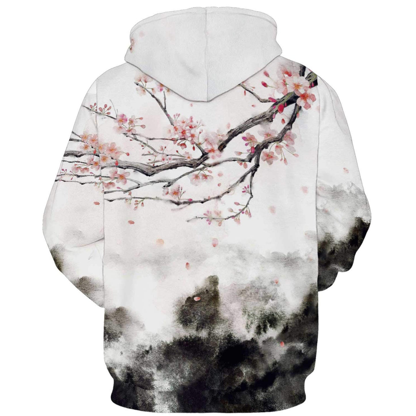 Plum Blossom Art Printed Hoodie