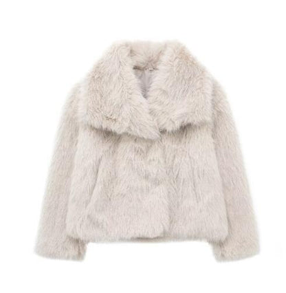 Womens Winter Plush Furry Coat (FAUX)