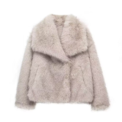 Womens Winter Plush Furry Coat (FAUX)